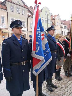 Poczet Sztandarowy KPP w Nidzicy.