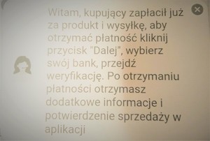 Wiadomość od oszusta