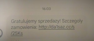Wiadomość od oszusta
