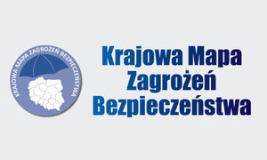 Polska umieszczona w kole a obok niej napis KRAJOWA MAPA ZAGROŻEŃ BEZPIECZEŃSTWA