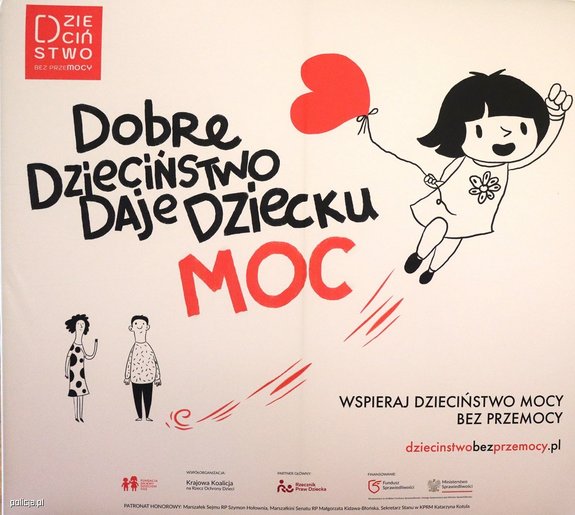 Plakat do akcji dzieciństwo bez przemocy