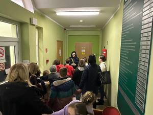 Wizyta dzieci w KPP w Nidzicy