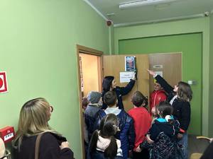 Wizyta dzieci w KPP w Nidzicy