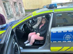 Wizyta dzieci w KPP w Nidzicy