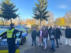 Wizyta dzieci w KPP w Nidzicy