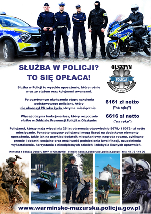 plakat dobór do służby