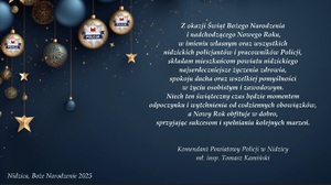 Życzenia z okazji Świąt Bożego Narodzenia